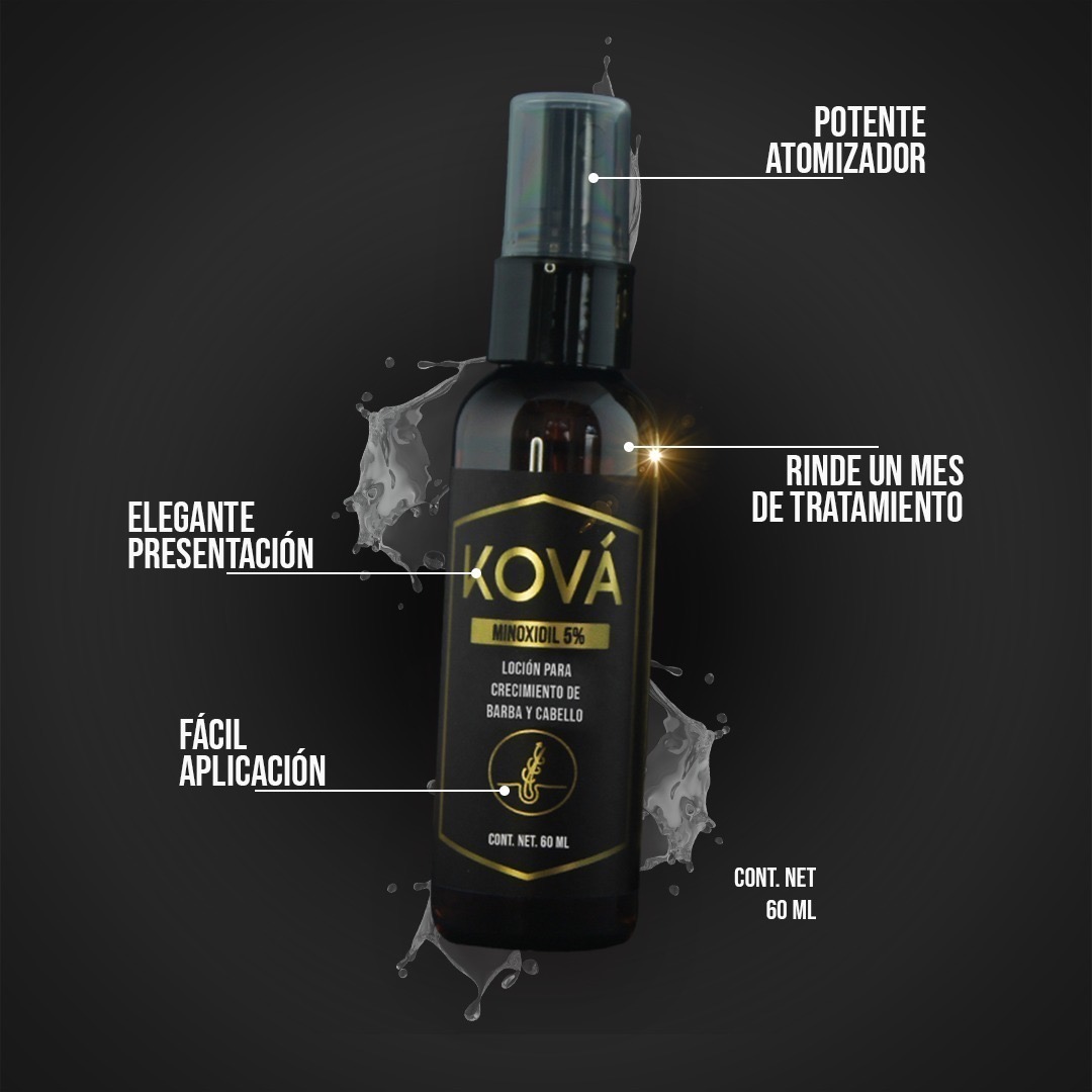 Minoxidil 5% Tratamiento Para Cabello Y Barba 60ml 2 Pz