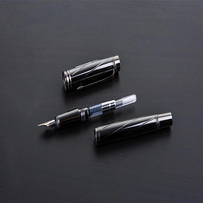Bolígrafo Tipo Fuente para Dibujar MXRKG-005-2 1pza 0,5mm Punta Gris 1 Tinta Azul Marino Acero Inoxidable Para Cartucho SmallCartri 3,4mm, NightSpin