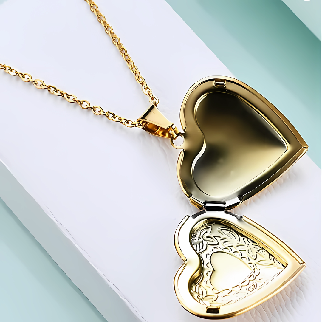 Collar Relicario Corazon Love Fotografia