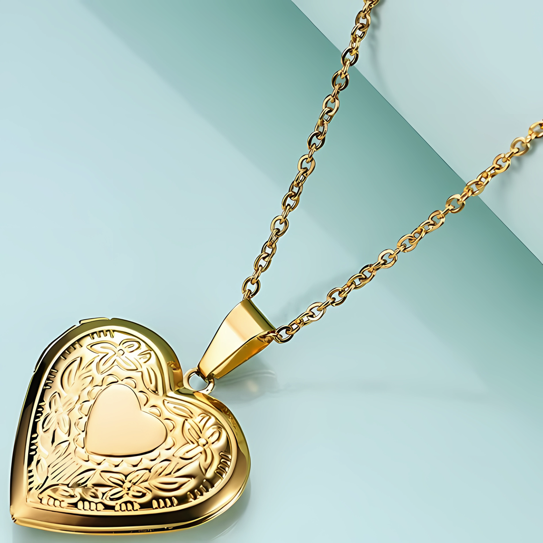 Collar Relicario Corazon Love Fotografia