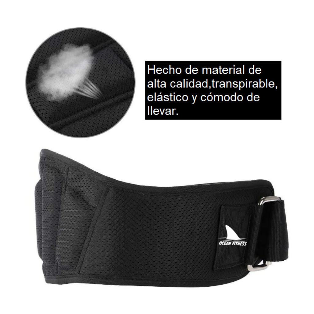 Cinturón Faja Para Pesas Ocean Fitness Fuerza Entrenamiento Ocean Power.