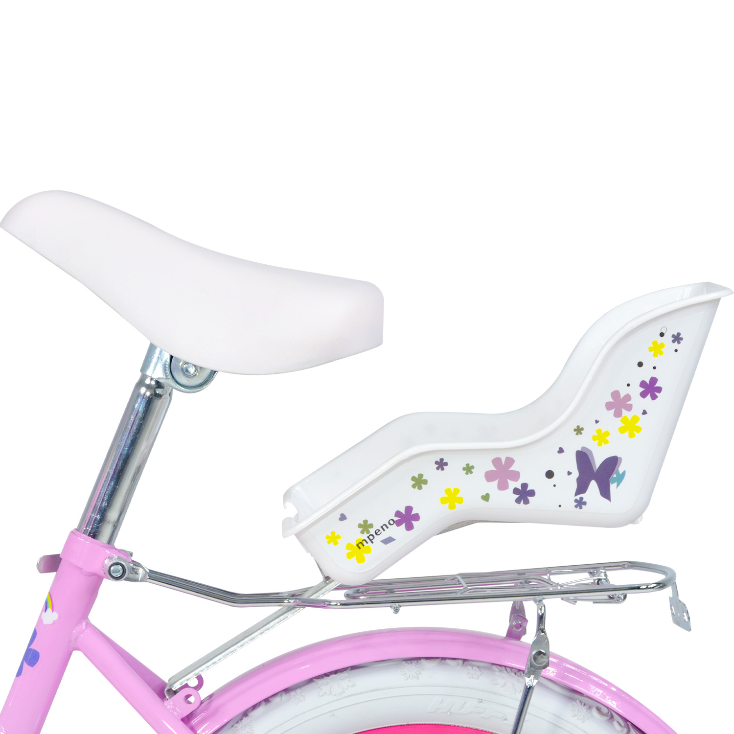 Bicicleta Rosa Infantil R16 Para Niña + Canasta Y Rueditas