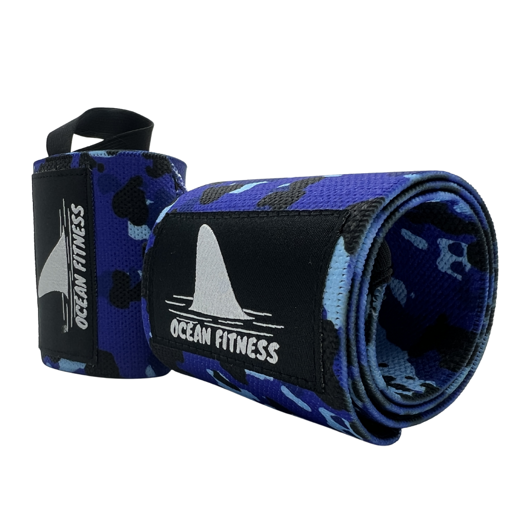 Muñequeras Deportivas Para Pesas Fuerza Ocean Fitness Elásticas Camuflaje Par Ocean Wrist