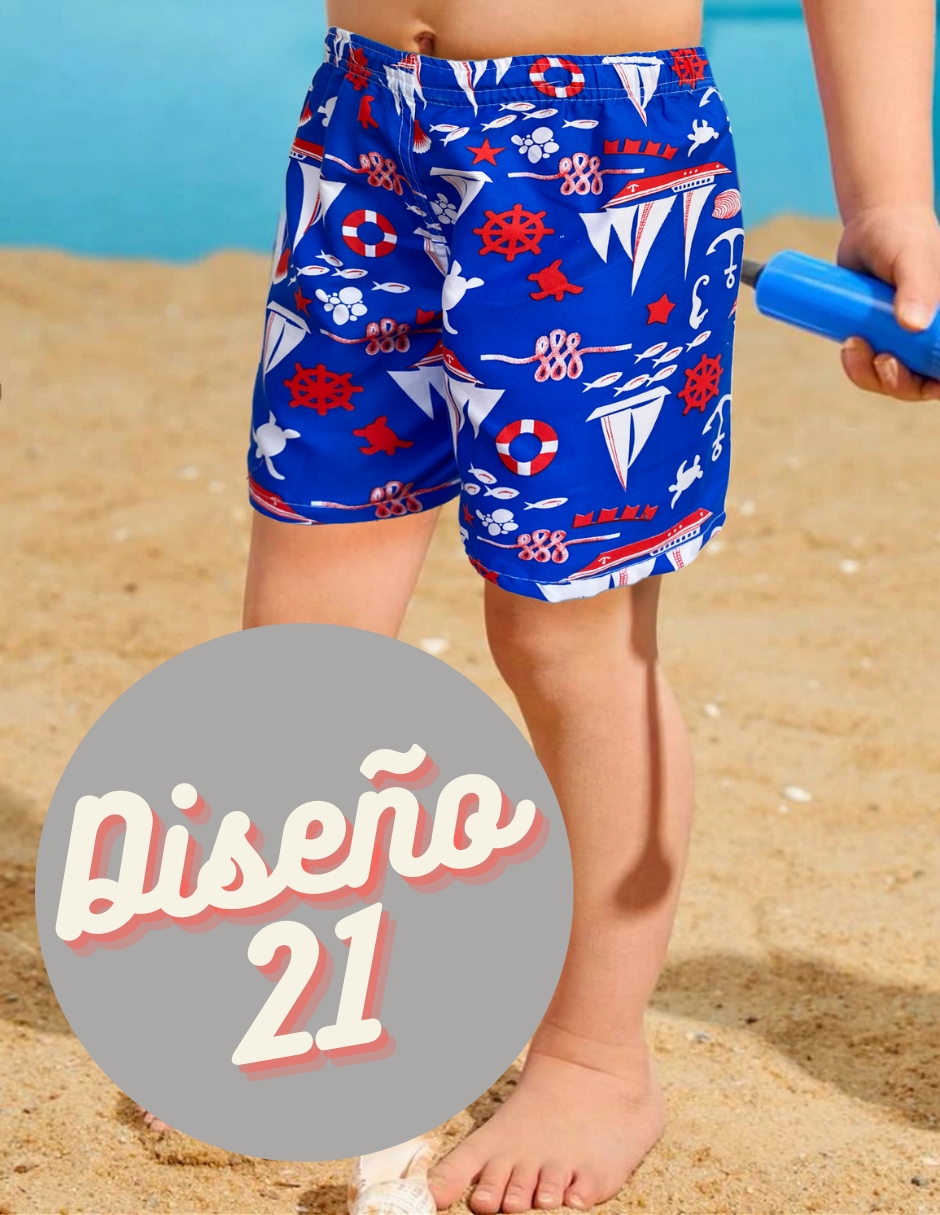 Short Niño Bermuda Casual Verano Playa Alberca Color Duradero