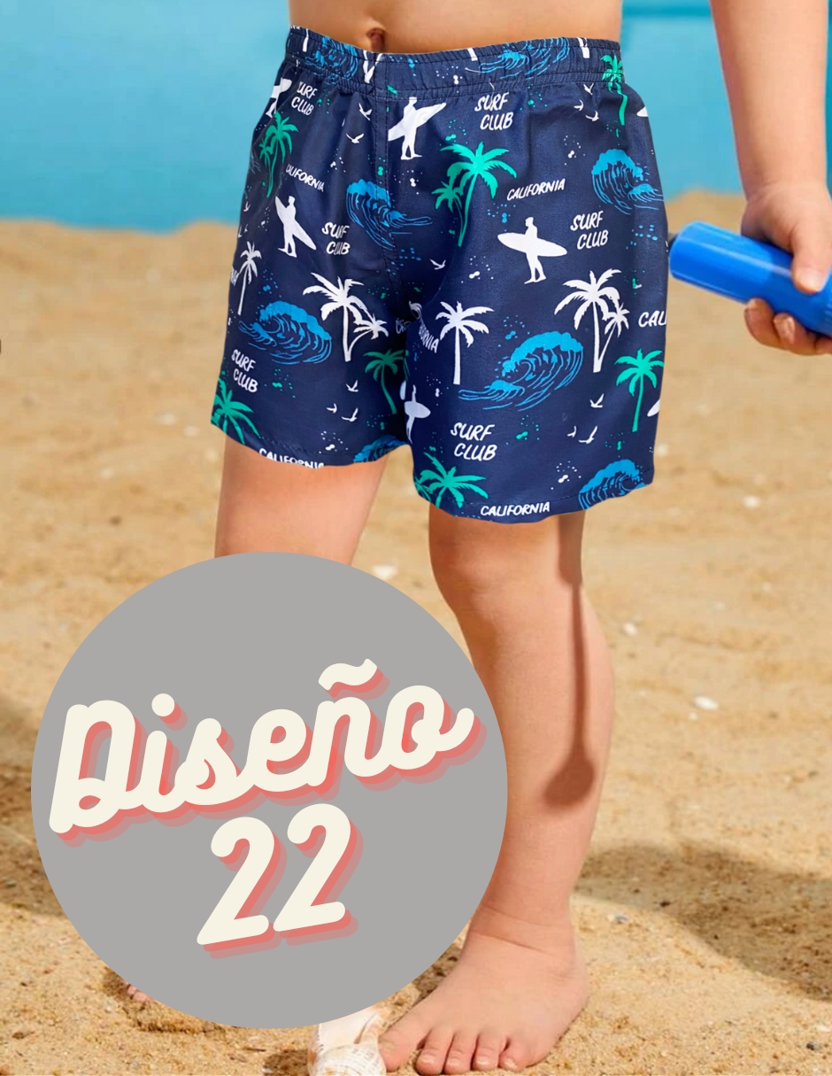 Short Niño Bermuda Casual Verano Playa Alberca Color Duradero