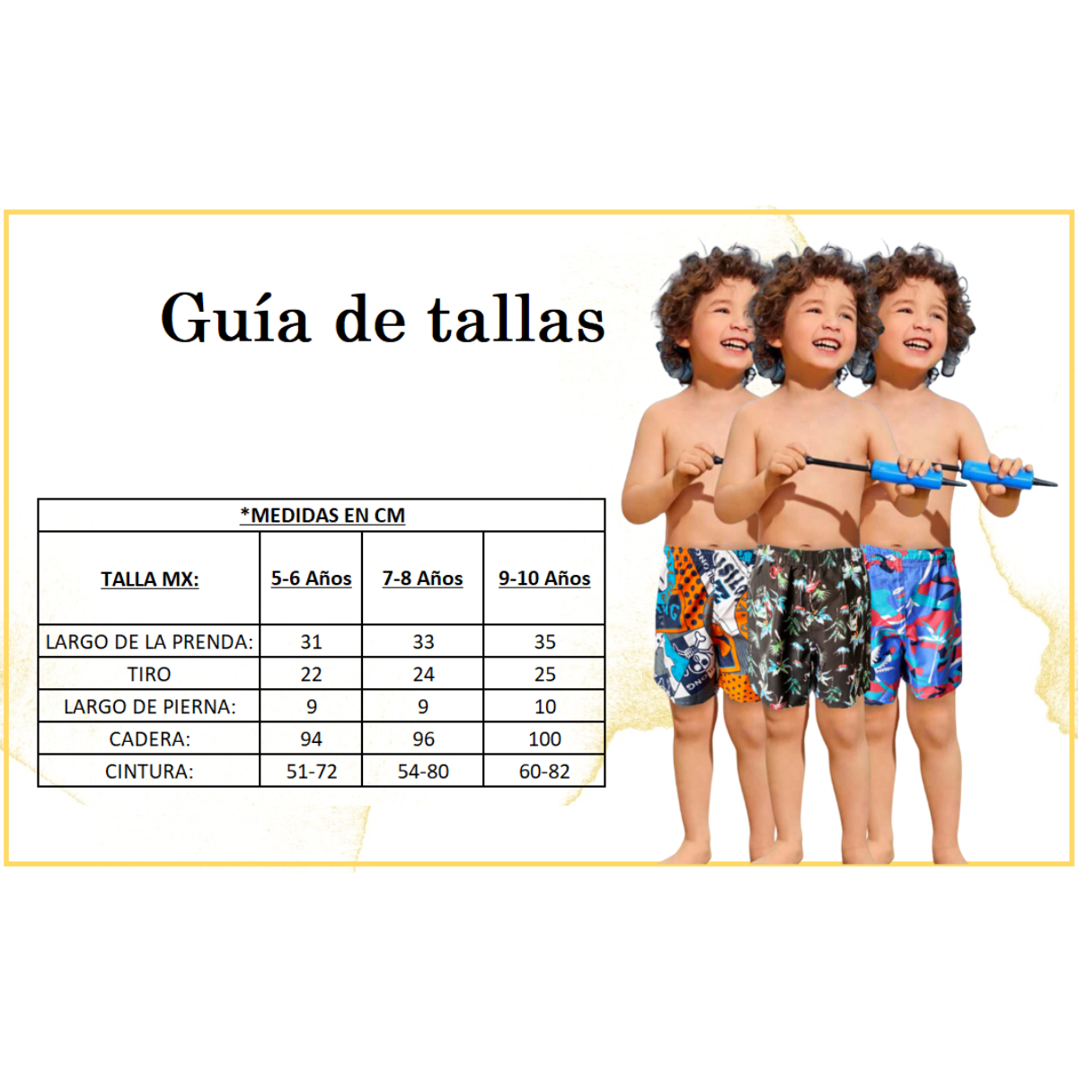 Short Duradero Niño Bermuda Casual Verano Playa Alberca Color 