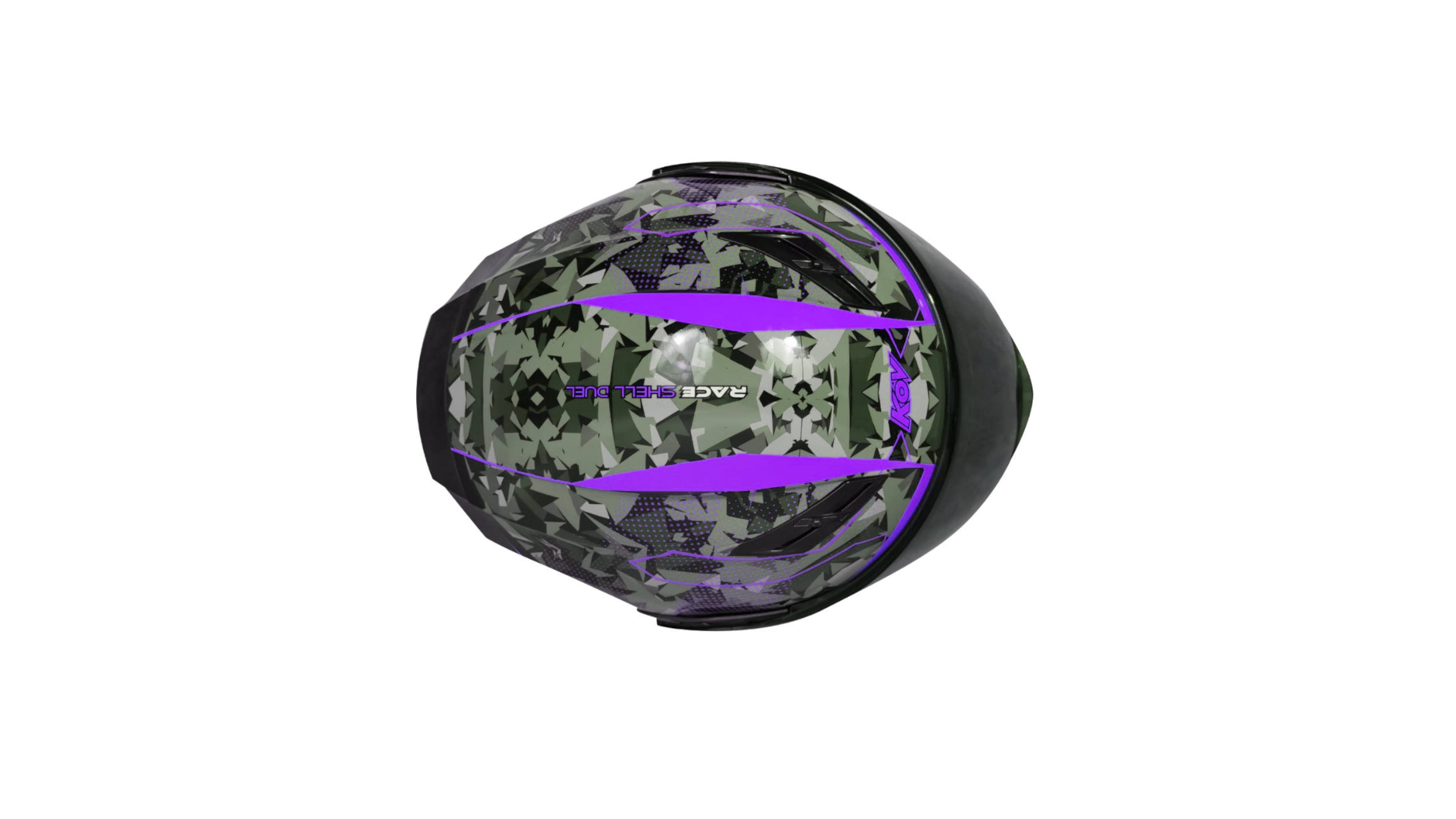 KOV Casco Estelar Wrap Morado ABATIBLE para Moto Dot