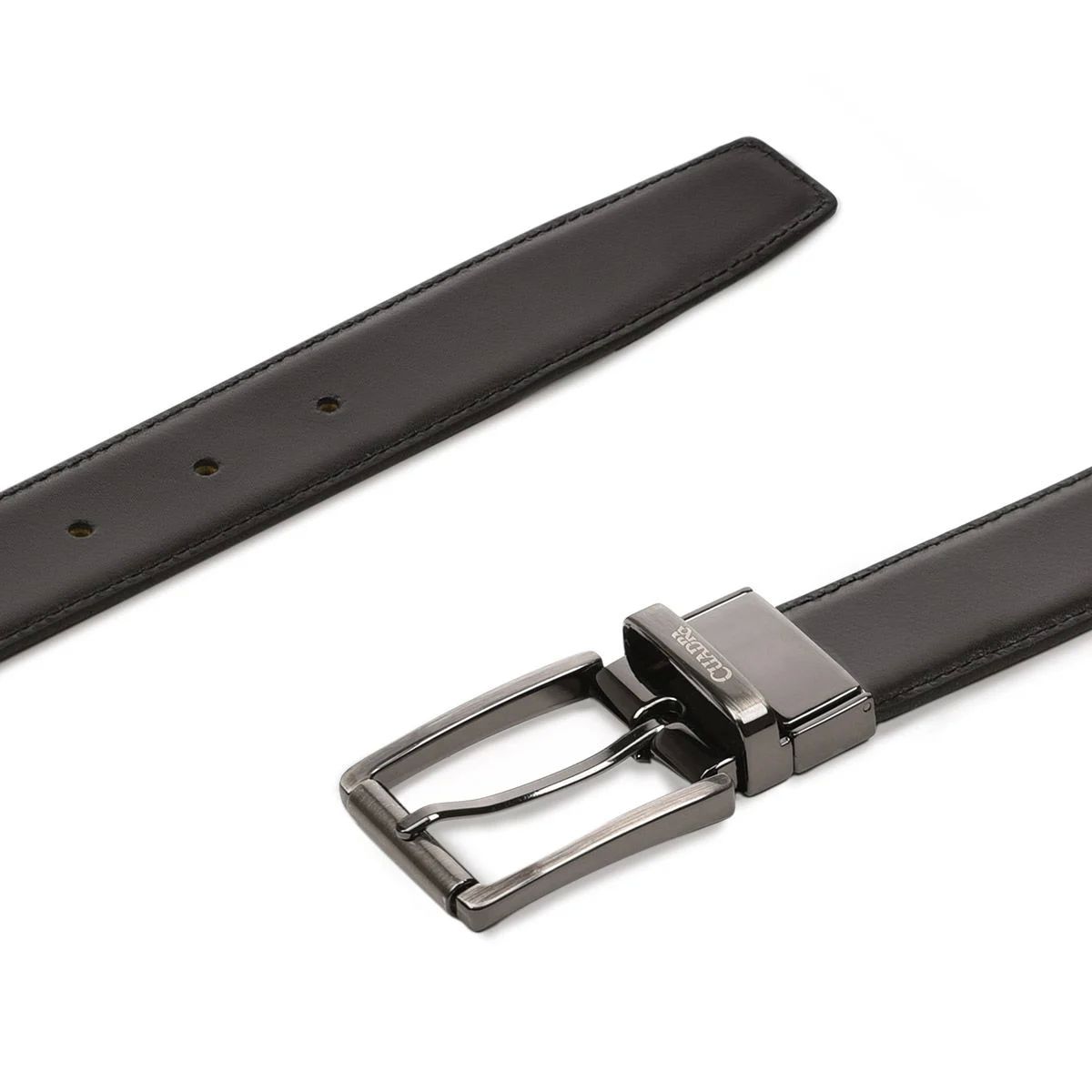 Cinturón Cuadra reversible para caballero en piel genuina