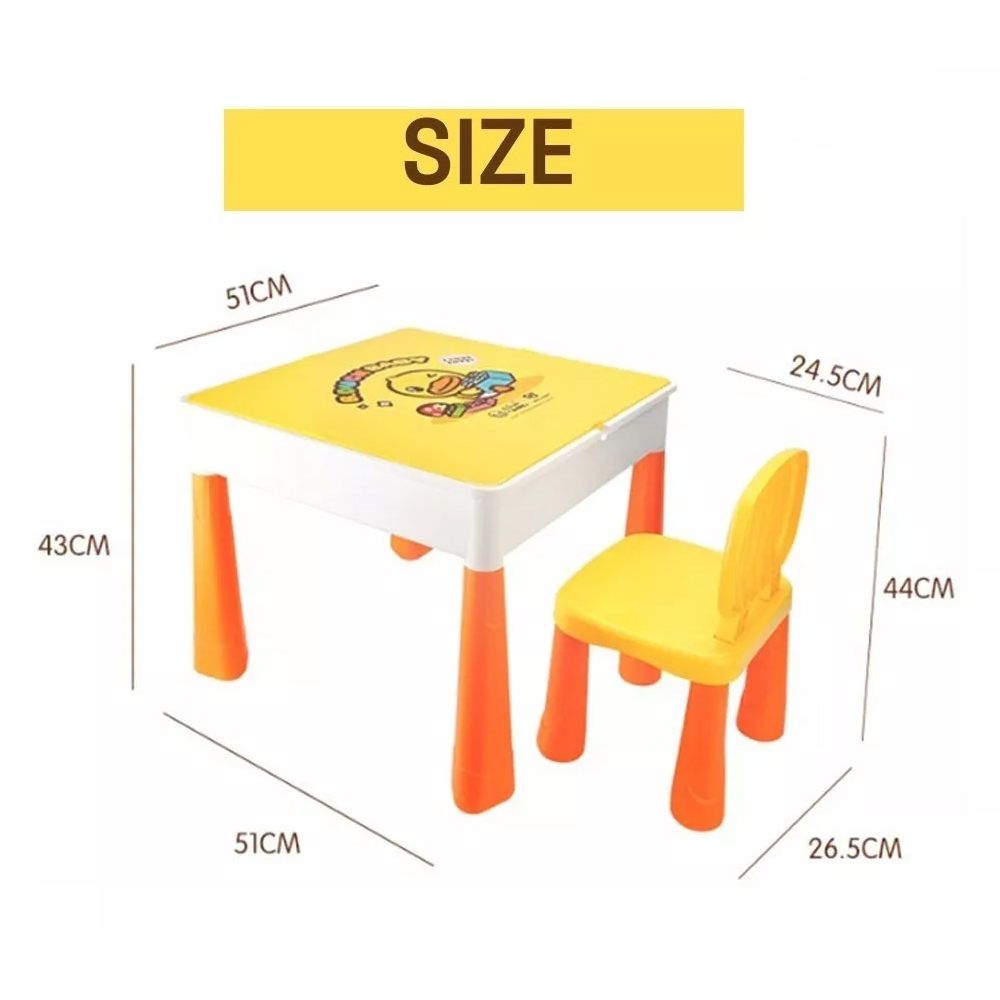 Mesa Silla Niños Organizar Pintar Convertible 6 Funciones