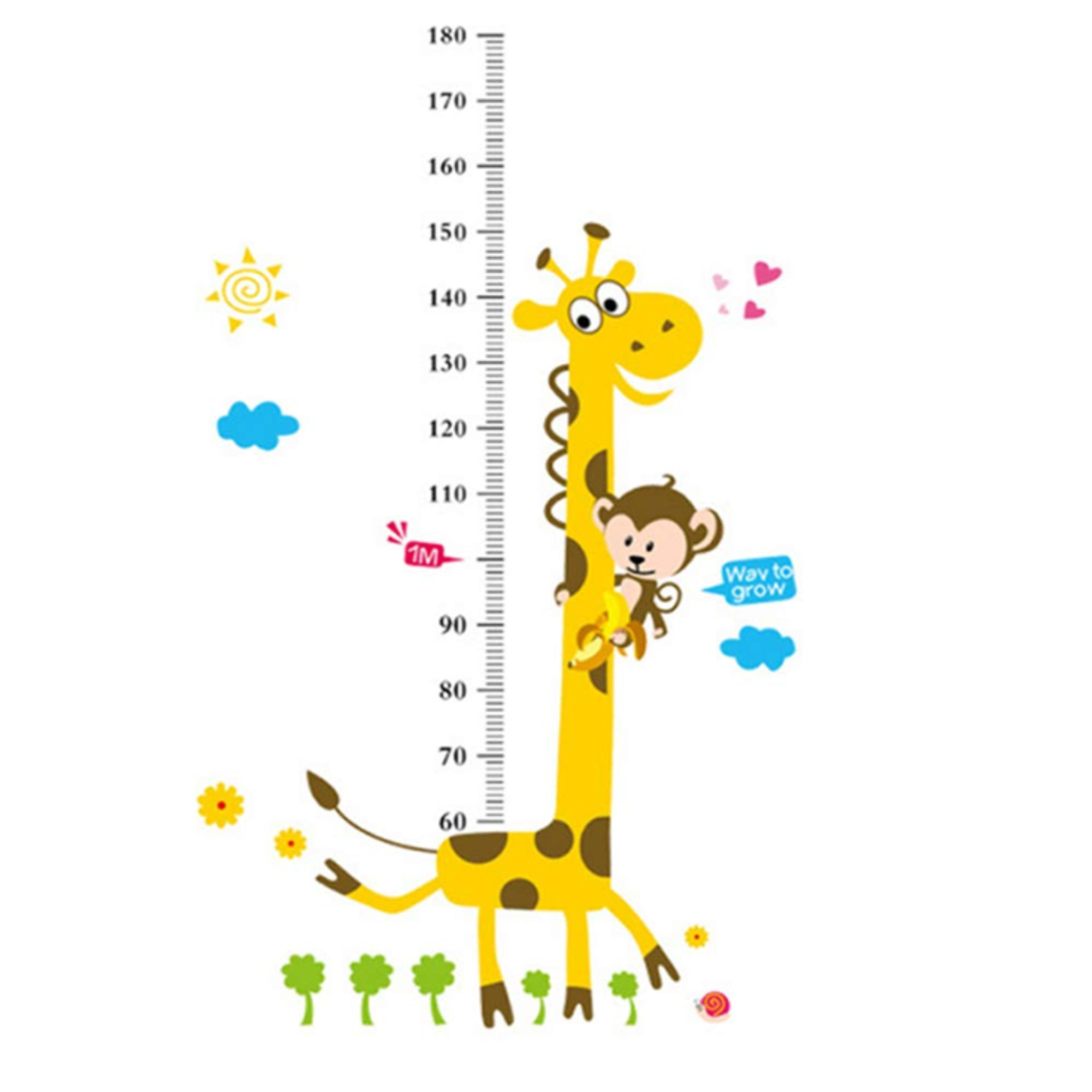 Vinil Decorativo Infantil Regla Medida Estatura Animalitos
