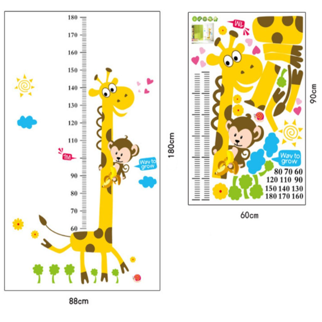 Vinil Decorativo Infantil Regla Medida Estatura Animalitos