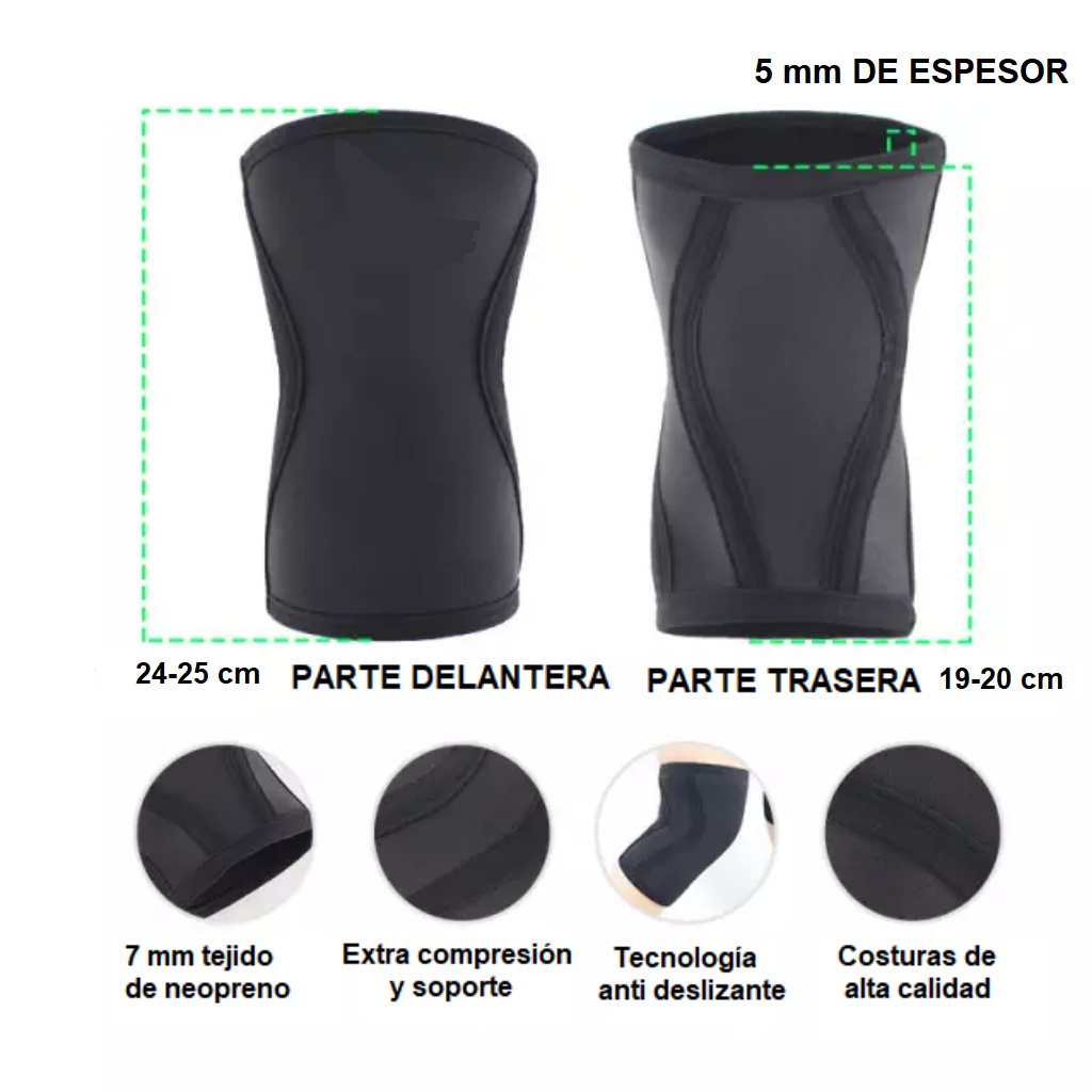 Rodilleras de Neopreno Deportivas Ocean Fitness Elásticas Ocean Kneepad