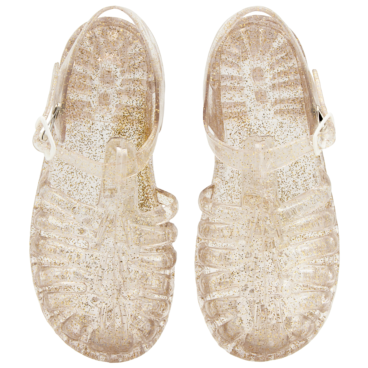 Huarache De Plástico Niña Control De Esfínteres Dorado 12-16