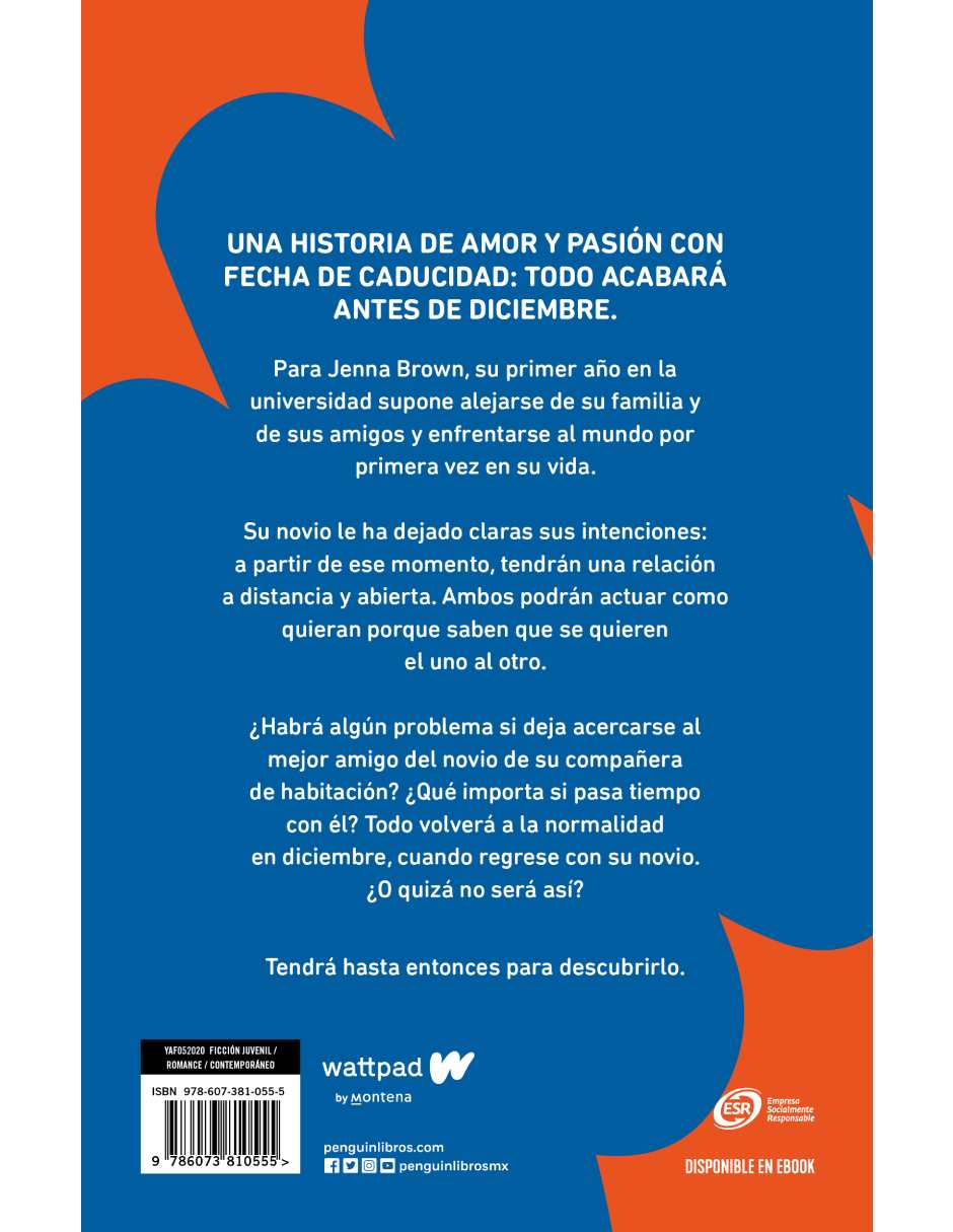 Libro Antes de diciembre (Meses a tu lado 1) Autor Joana Marcús