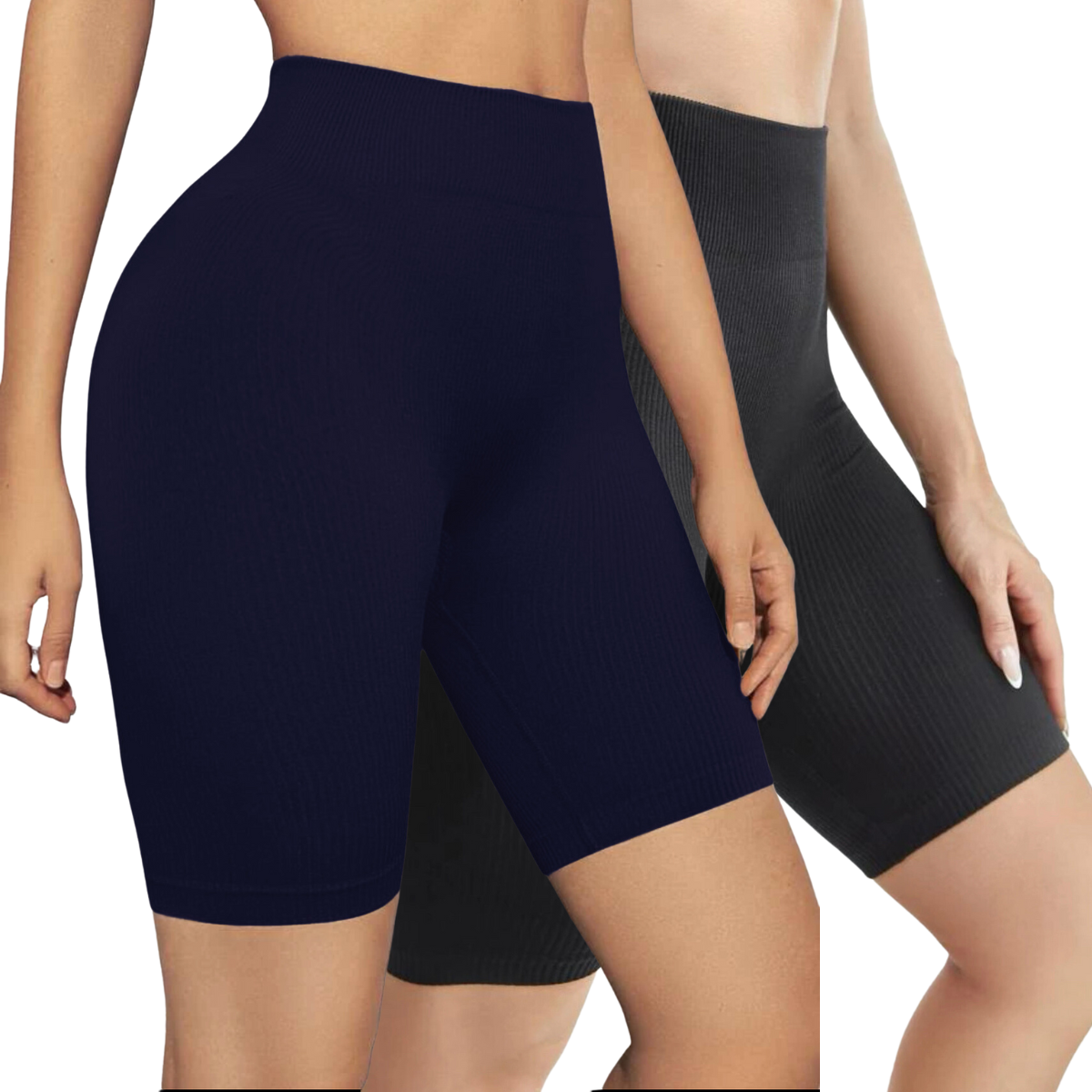 Pack De 2 Shorts Biker Dama Texturizado Bermuda Mujer Chores