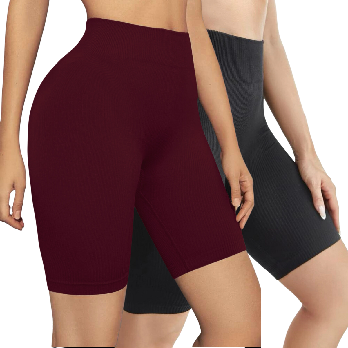 Pack De 2 Shorts Biker Dama Texturizado Bermuda Mujer Chores