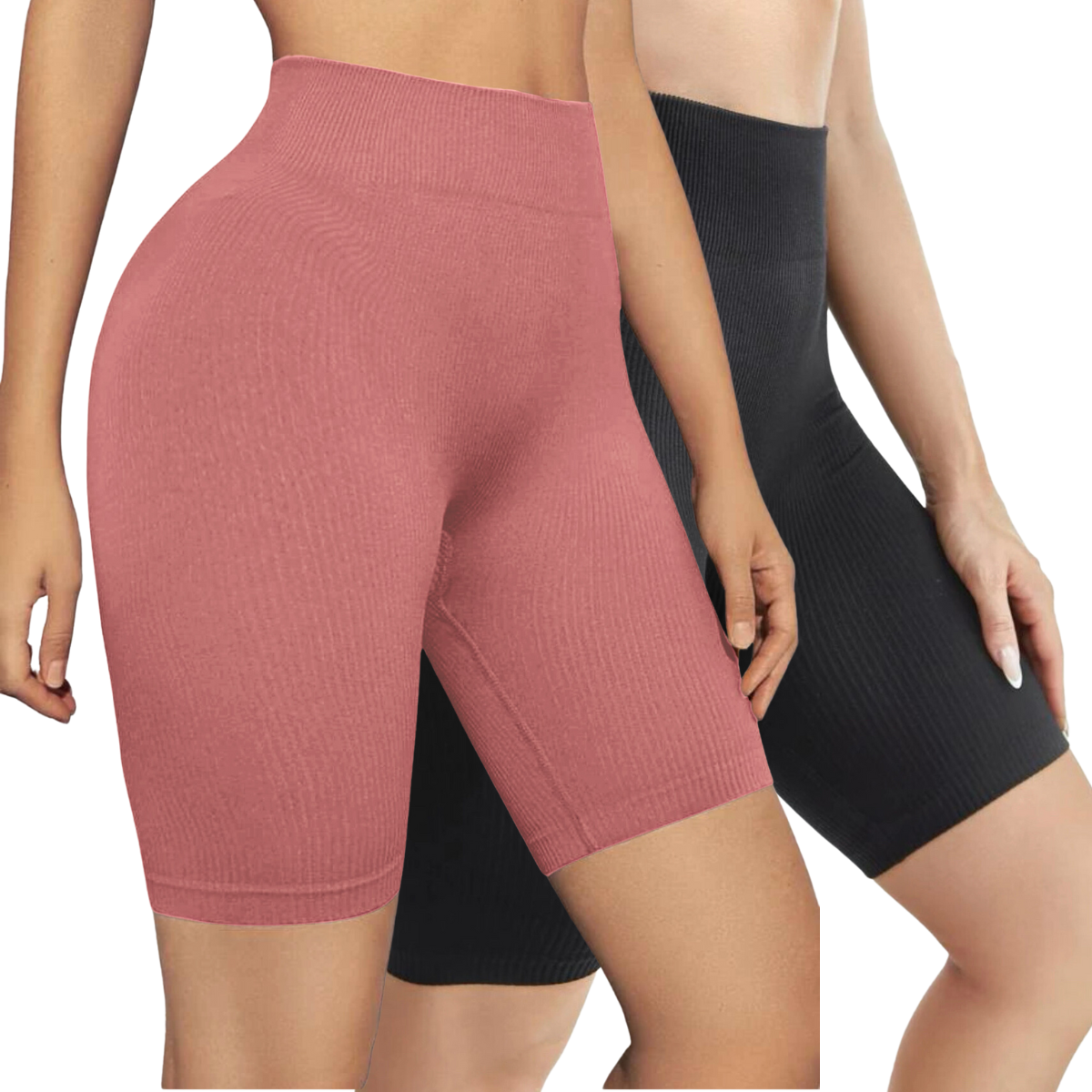 Pack De 2 Shorts Biker Dama Texturizado Bermuda Mujer Chores