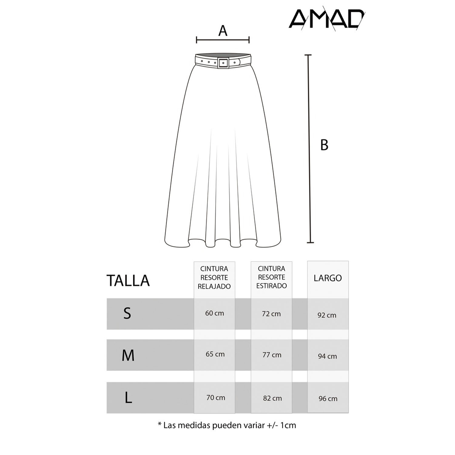 Maxi falda semicircular satinada con cinto
