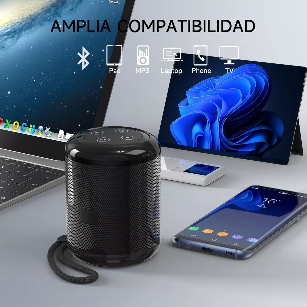Mini Bocina Portátil Bluetooth Inalámbrica