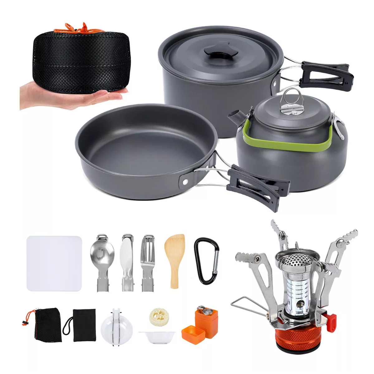 Kit Utensilios De Cocina Para Acampar Acampada Completo