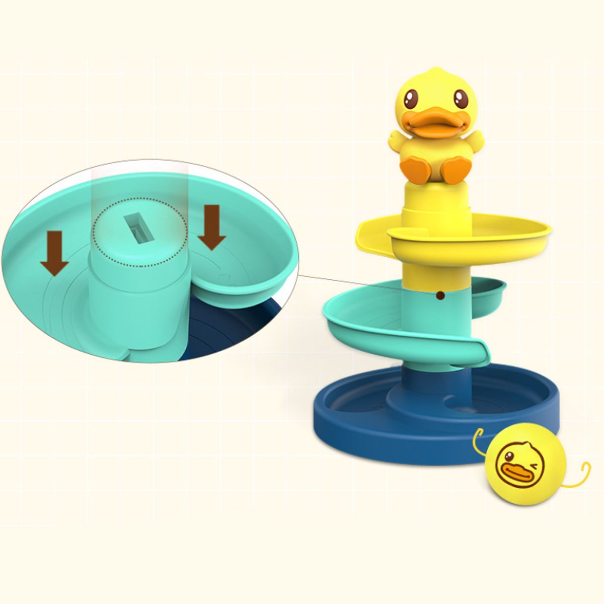 Juguete Tobogán Espiral 4 Pisos Niños Divertido B. Duck