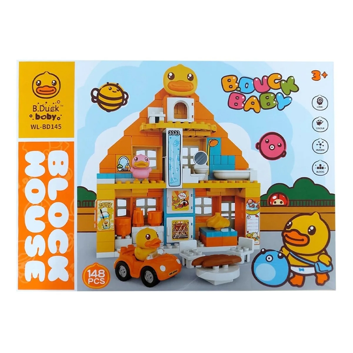 Casa De Bloques Construcción Para Niños B.Duck Diversión