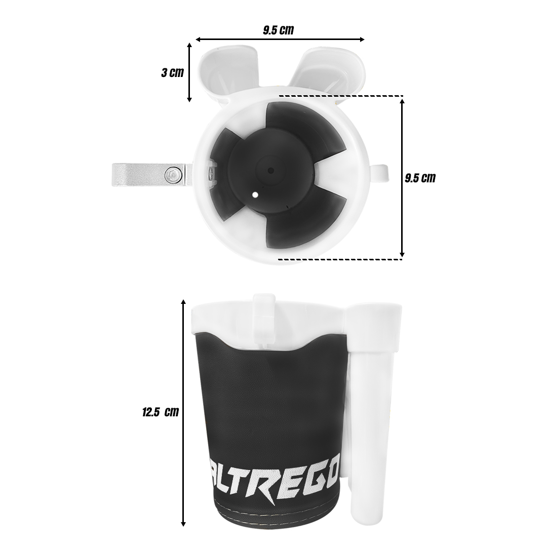 Soporte Porta Anfora Botella Y Celular Bicicleta Blanco/Negro