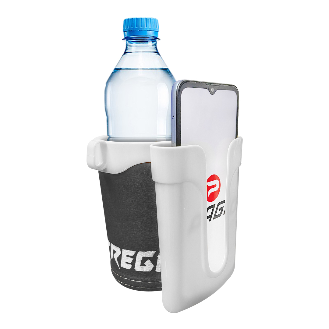 Soporte Porta Anfora Botella Y Celular Bicicleta Blanco/Negro