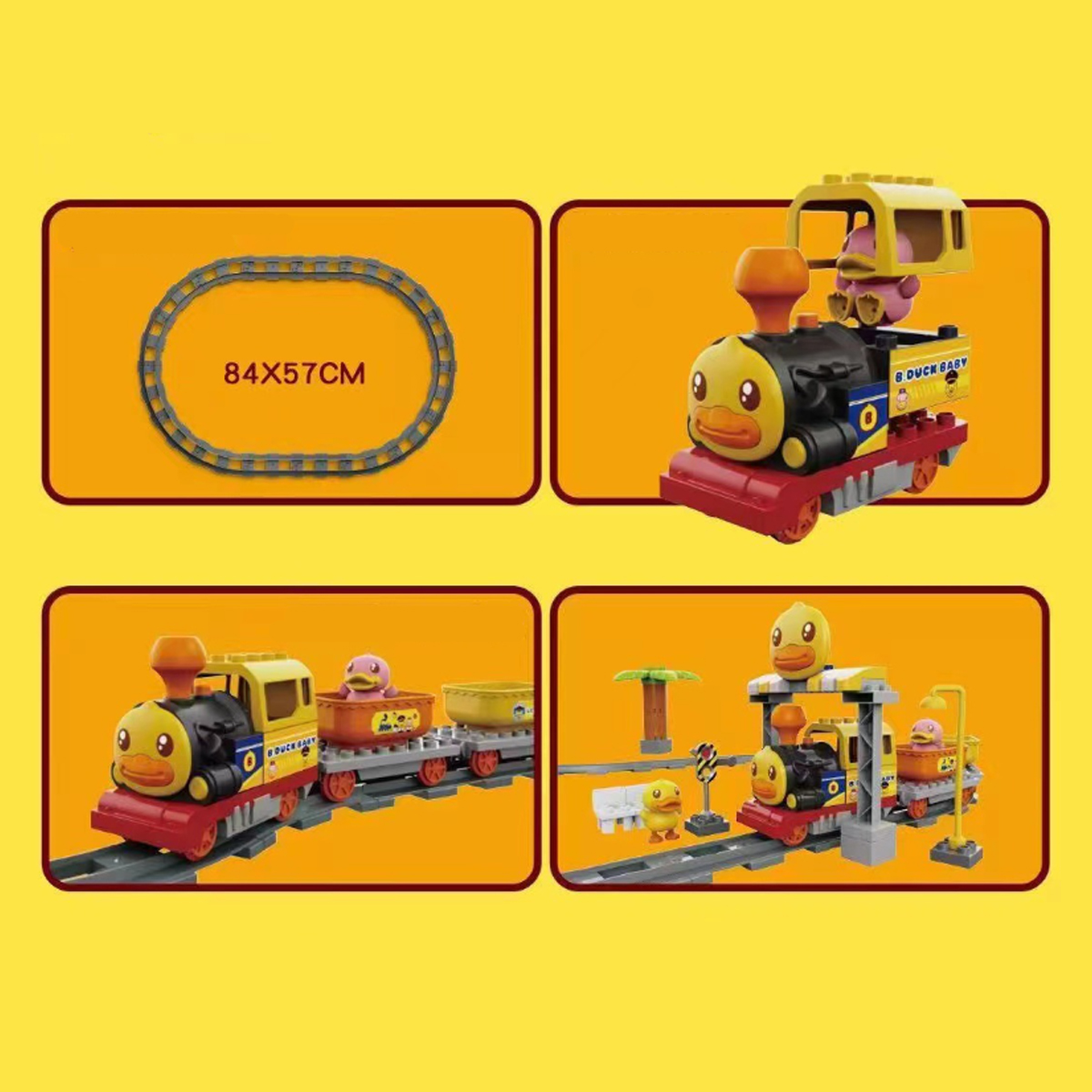 Pista Bloques Construcción Tren Juguete B.Duck