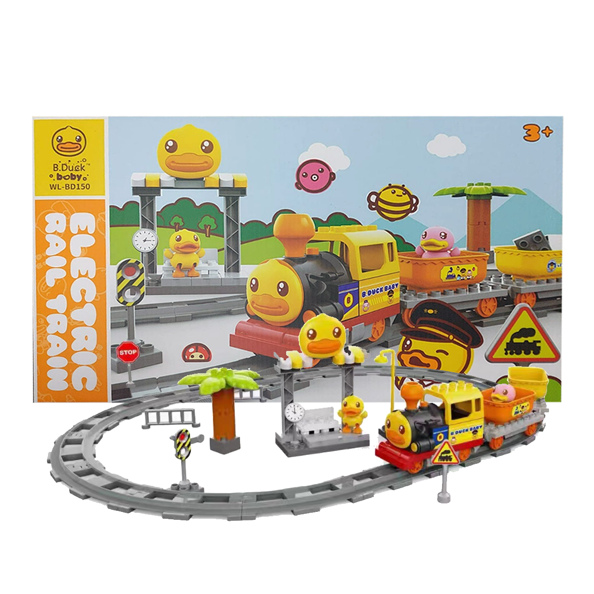 Pista Bloques Construcción Tren Juguete B.Duck