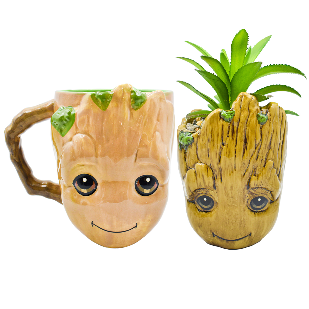 Fun Kids 1778-13/29E Juego Set Taza con Maceta Cerámica 3D Disney Marvel Guardianes de la Galaxia Groot 590ml