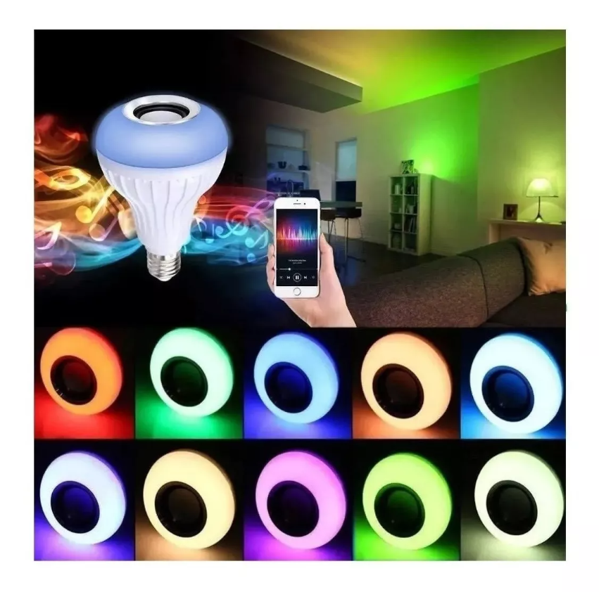 BOCINA FOCO BLUETOOTH CON CONTROL