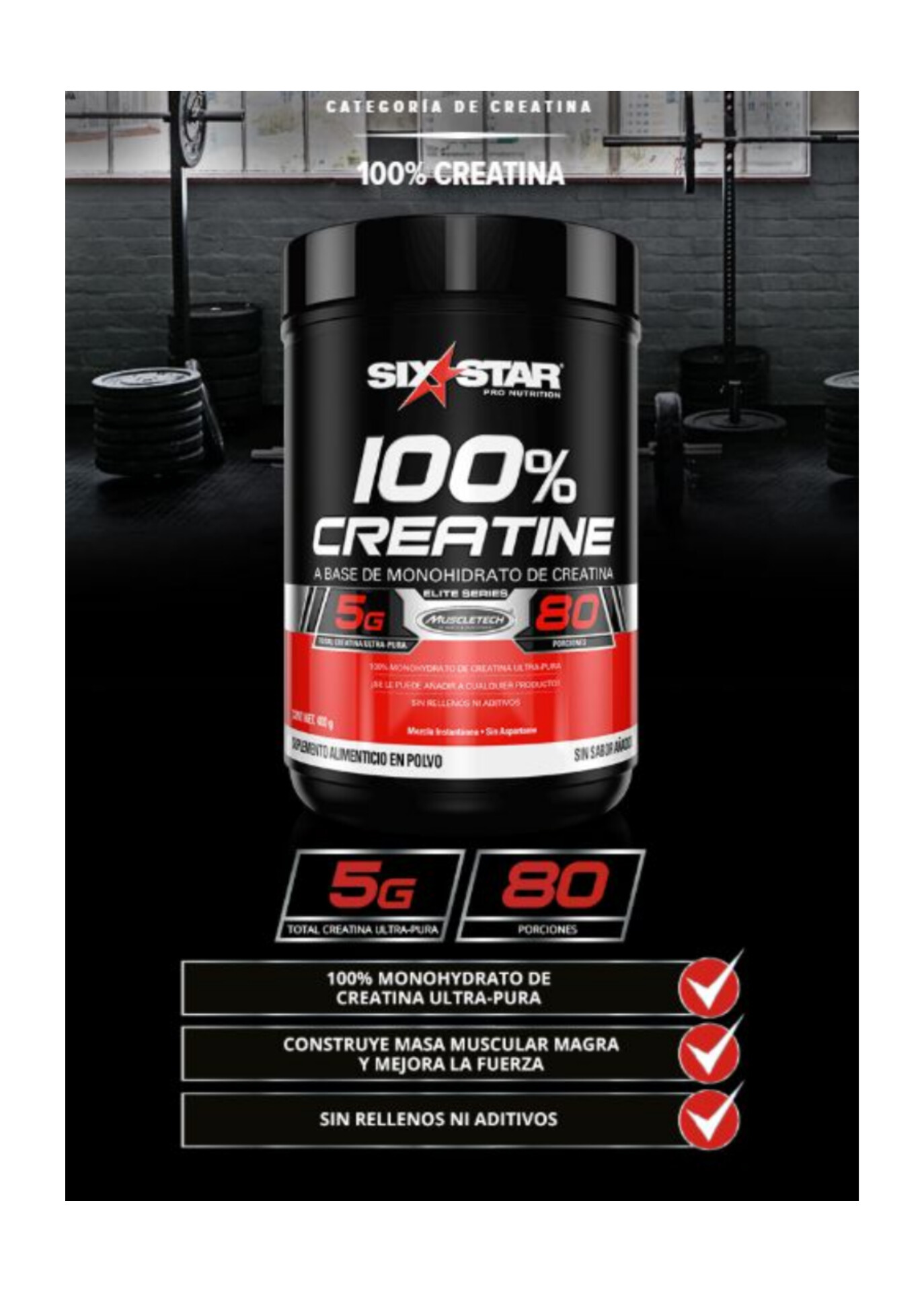 Six Star Pure Creatine Monohidrato