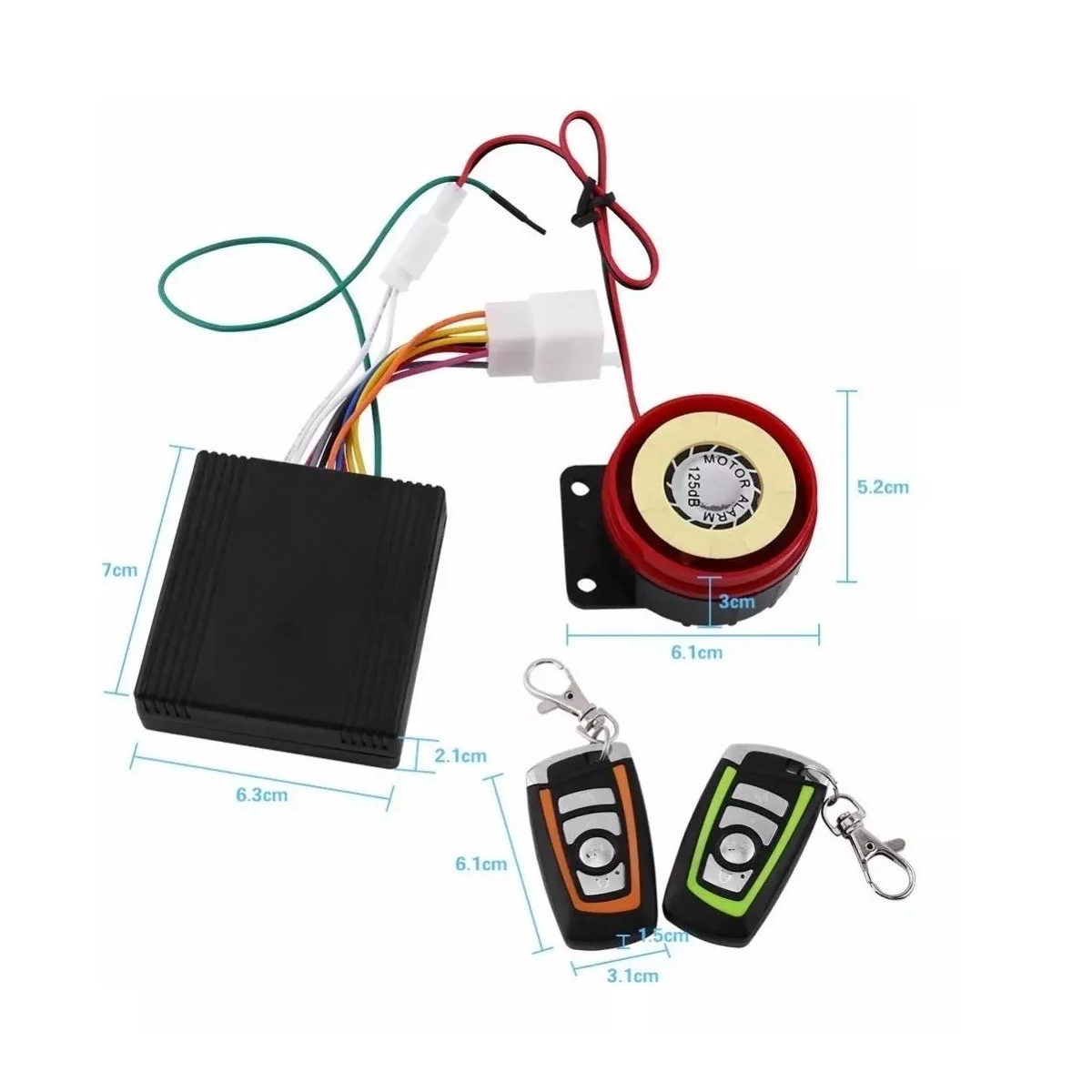 Kit Alarma Arranque Control Remoto Para Moto Seguridad Antirrobo