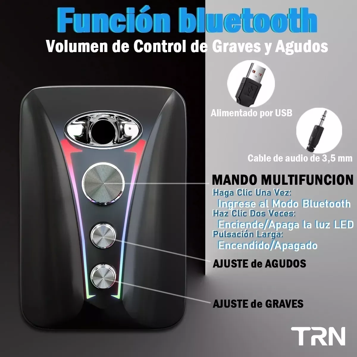 Bocinas Para Pc 2.1 Subwoofer Bluetooth 5.0 Altavoces