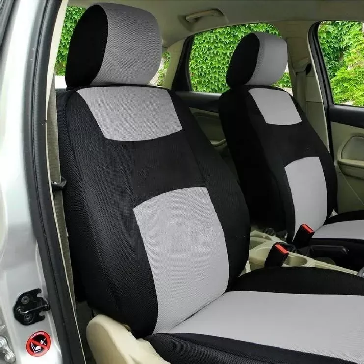 Juego Funda De Asiento De Coche De Tejido De Poliéster Universal