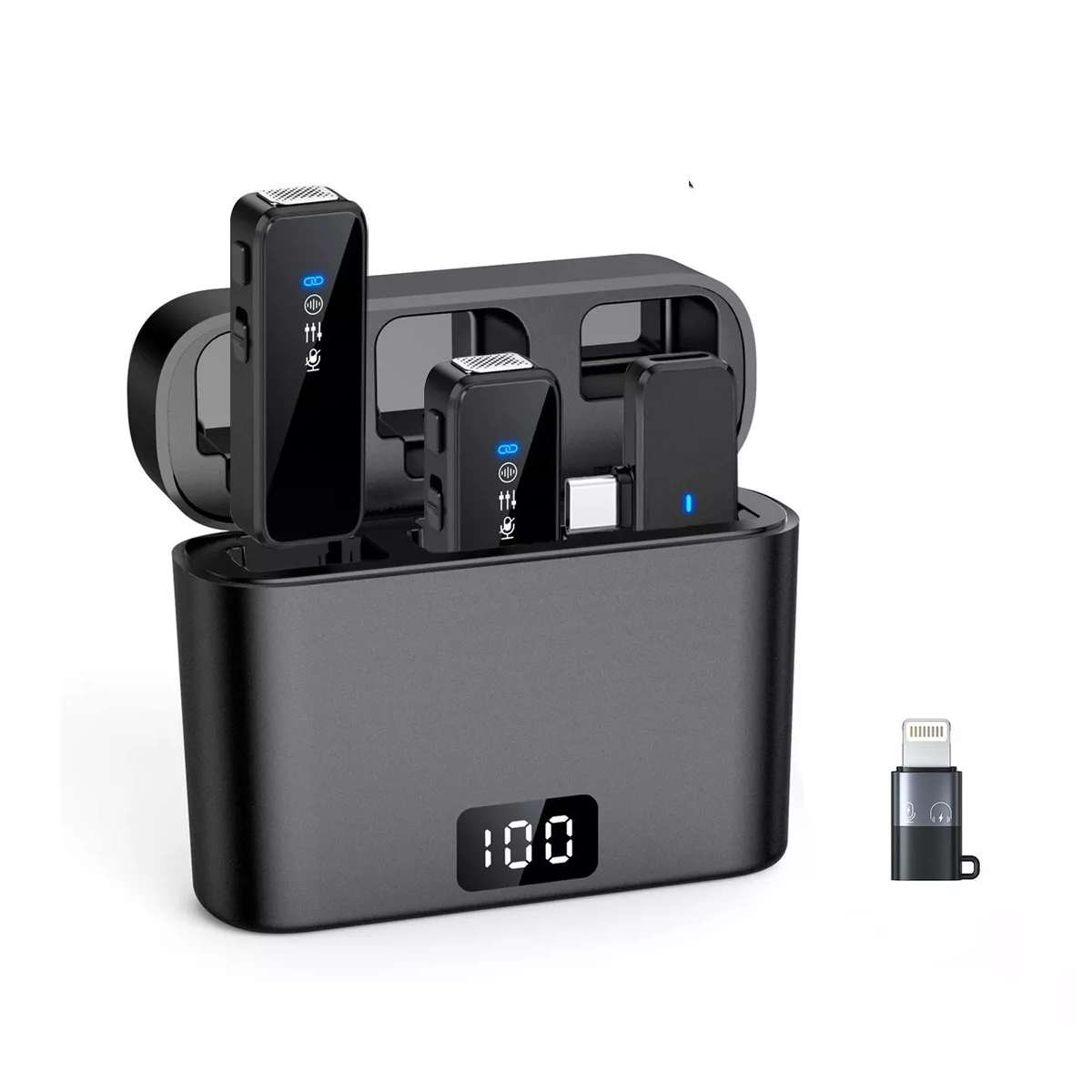 Micrófono Lavalier Solapa Inalámbrico Para iPhone Y Android