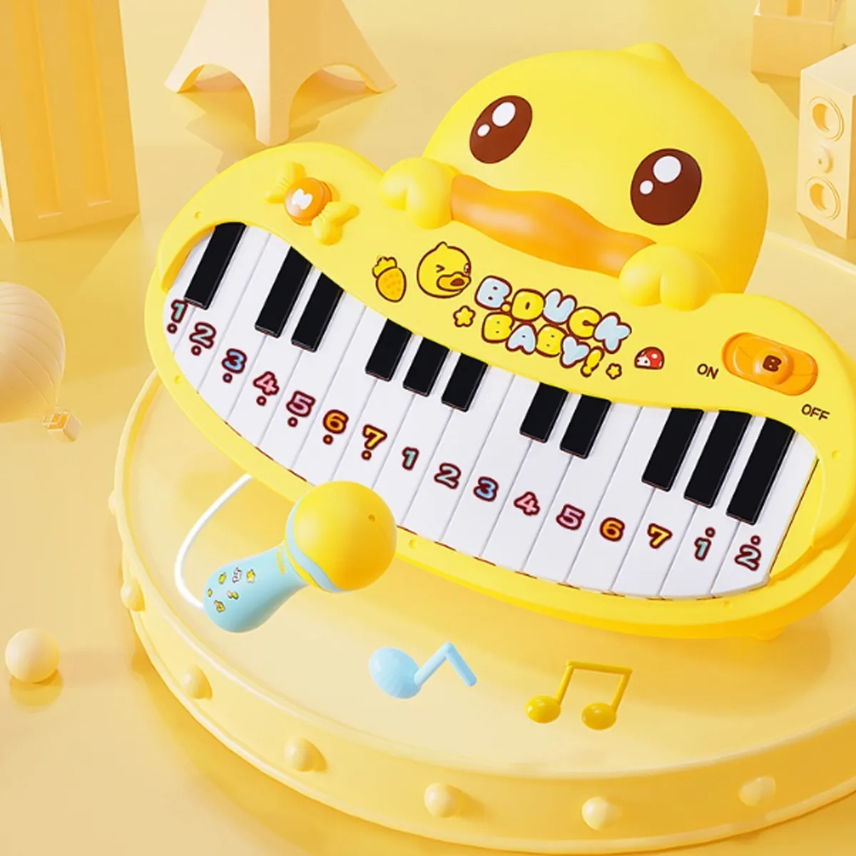 Piano Musical Infantil Juguete Amarillo B. Duck 