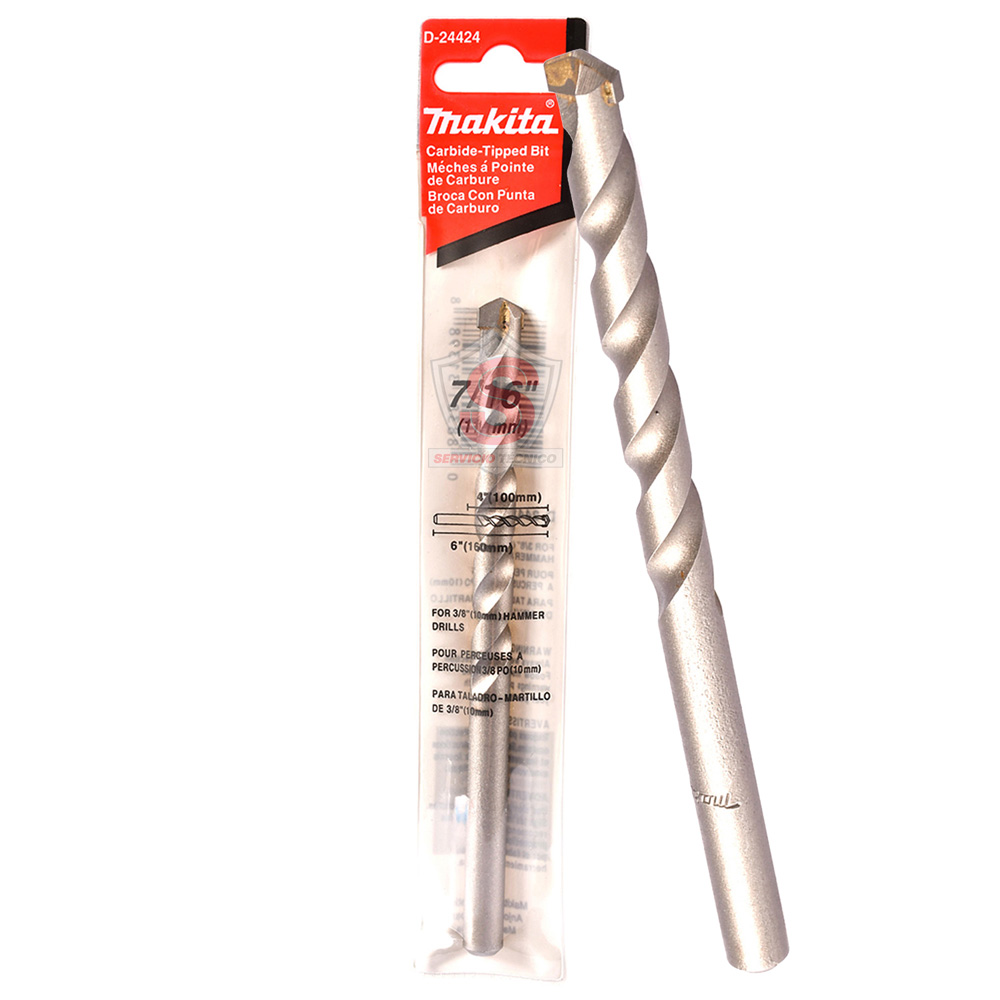 Broca Concreto 7/16 X 6 Makita D-24424 Original