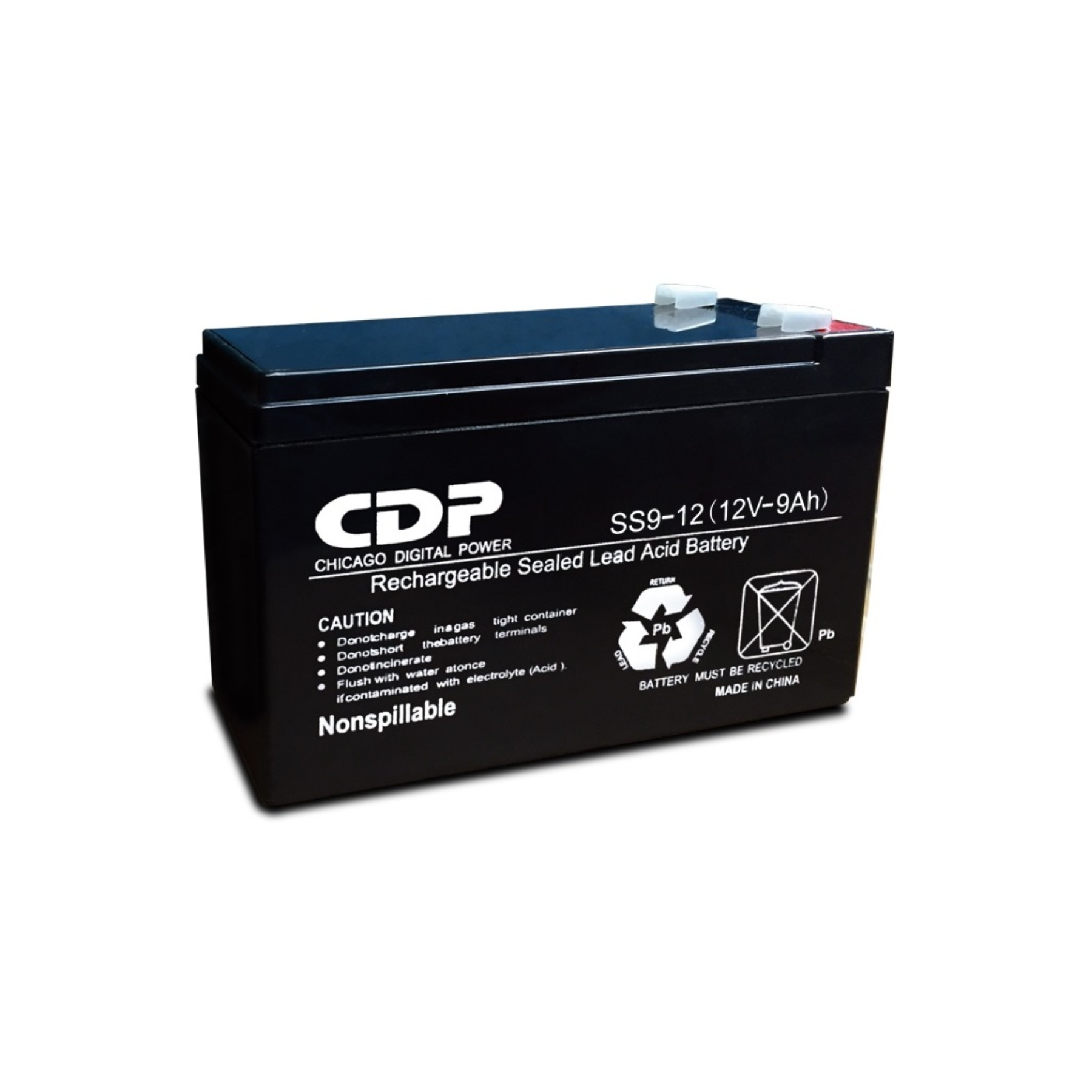 Bateria de reemplazo marca CDP mod SLB12-9 ah plomo acido libre de mantenimiento