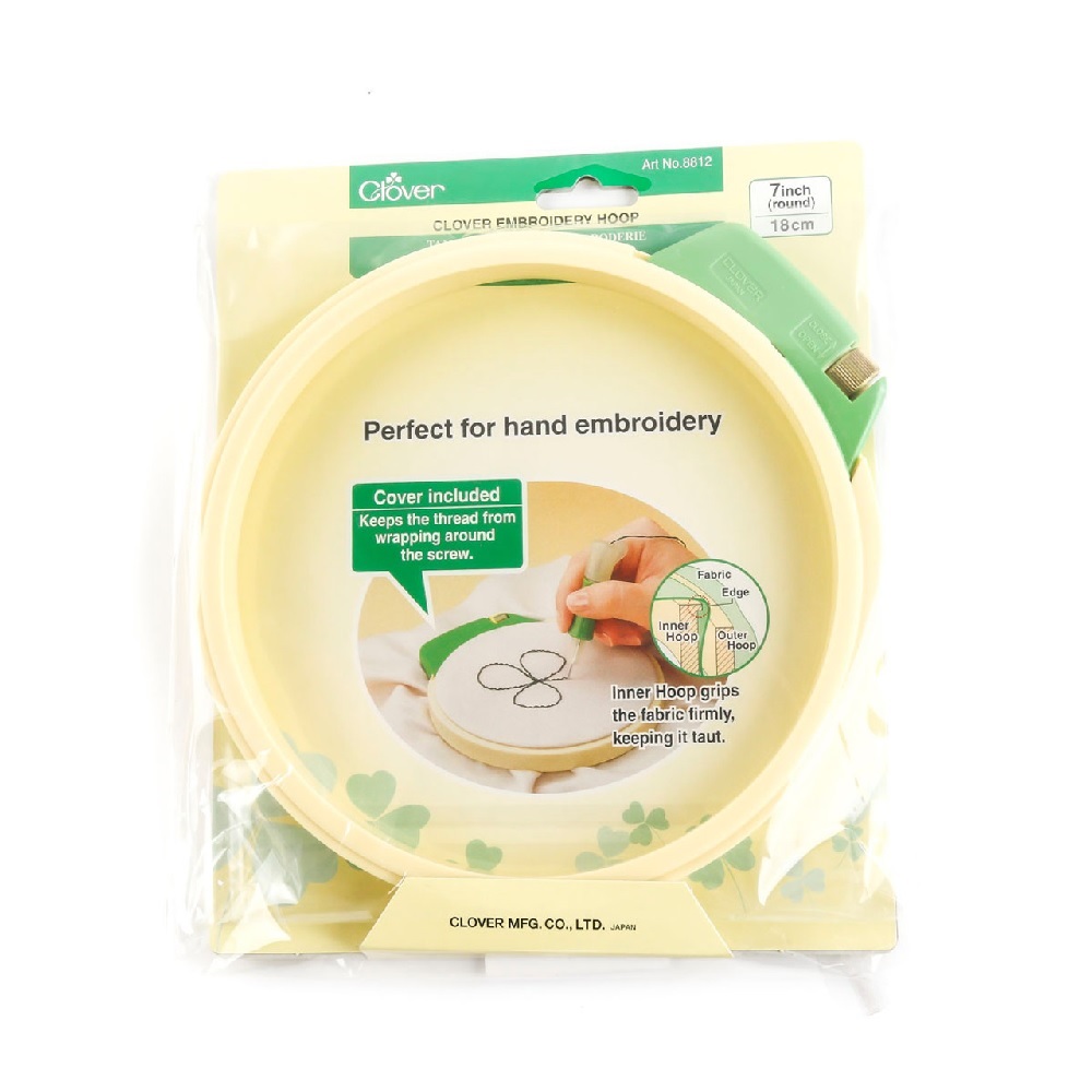 Aro Bastidor Redondo P/ Bordar 18cm Madera 8812 Clover