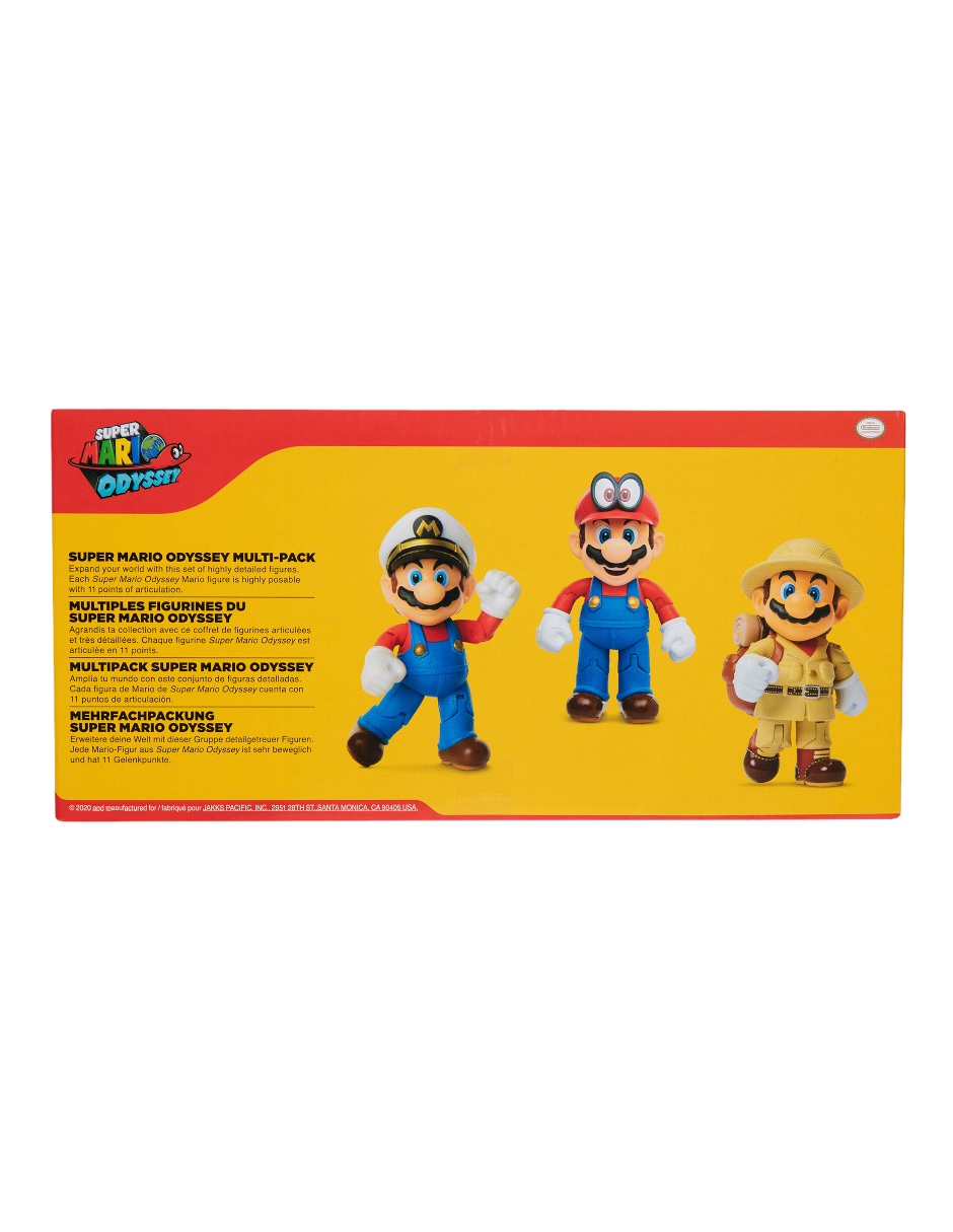 Super Mario Odyssey Set De 3 Figuras Articuladas 10 Cm