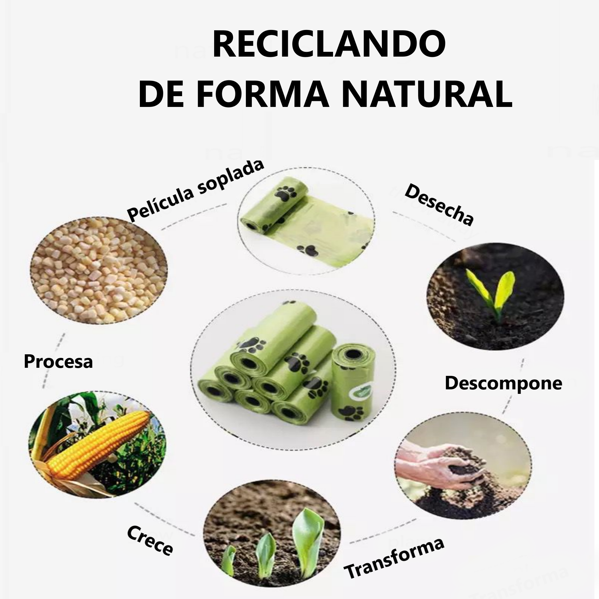 360 Bolsas Biodegradable Con Dispensador Para Popo De Perro