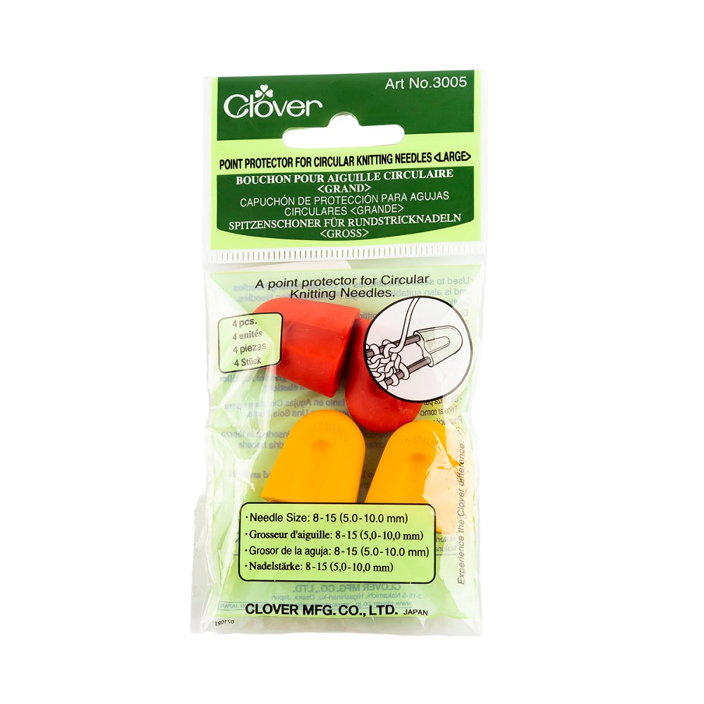 Tapa Protección P/ Agujas Circulares No.8-15 Tejido Clover