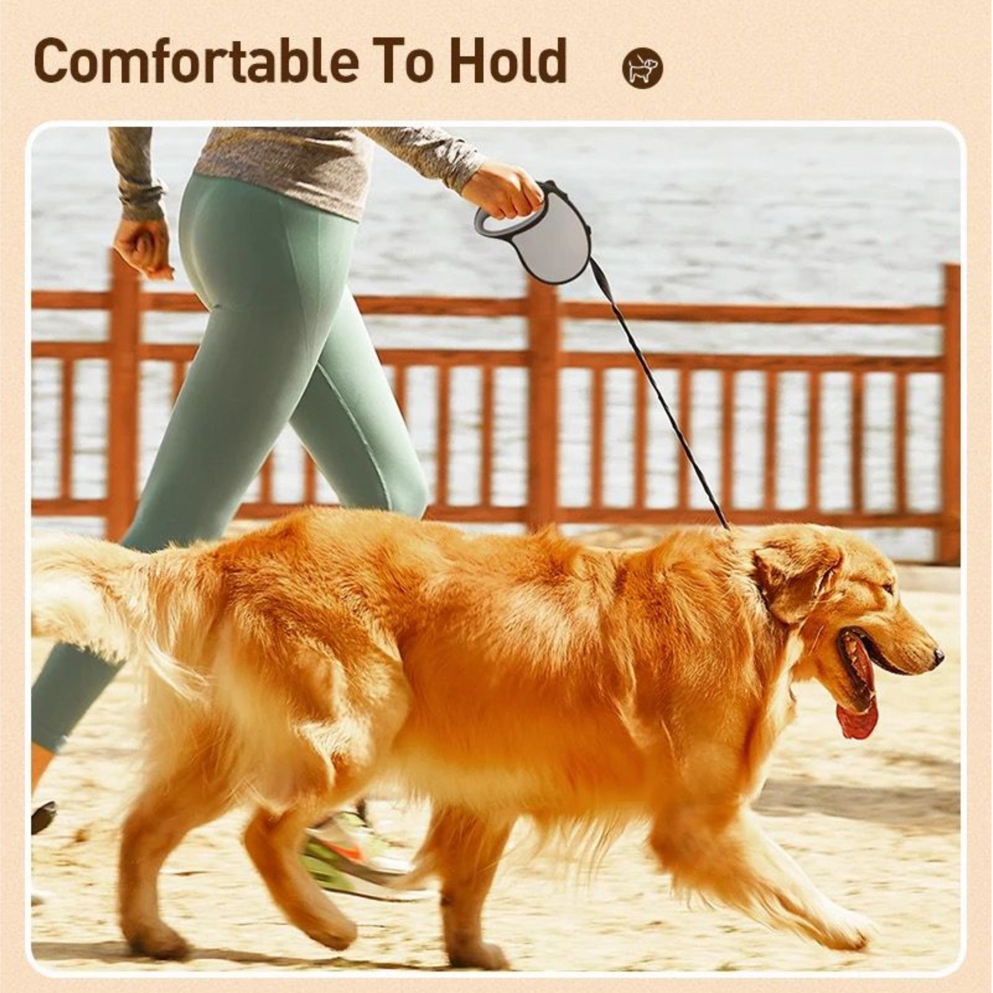 Correa Retráctil Para Perros Durable 5 Mts Hasta 15 Kg