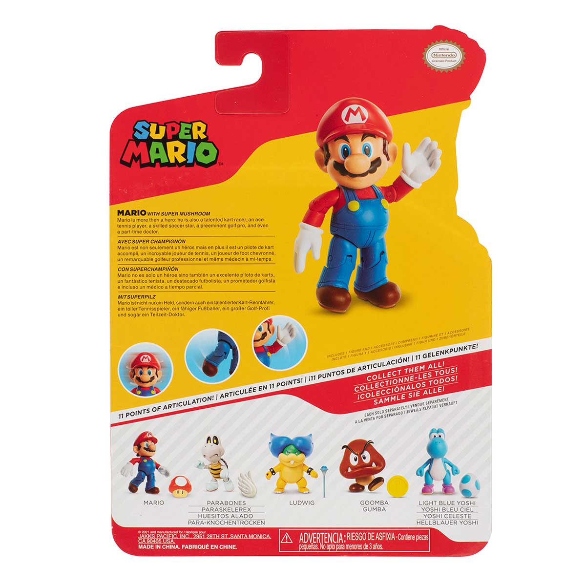 Figura Coleccionable Articulada Con 1 Accesorio Super Mario 1