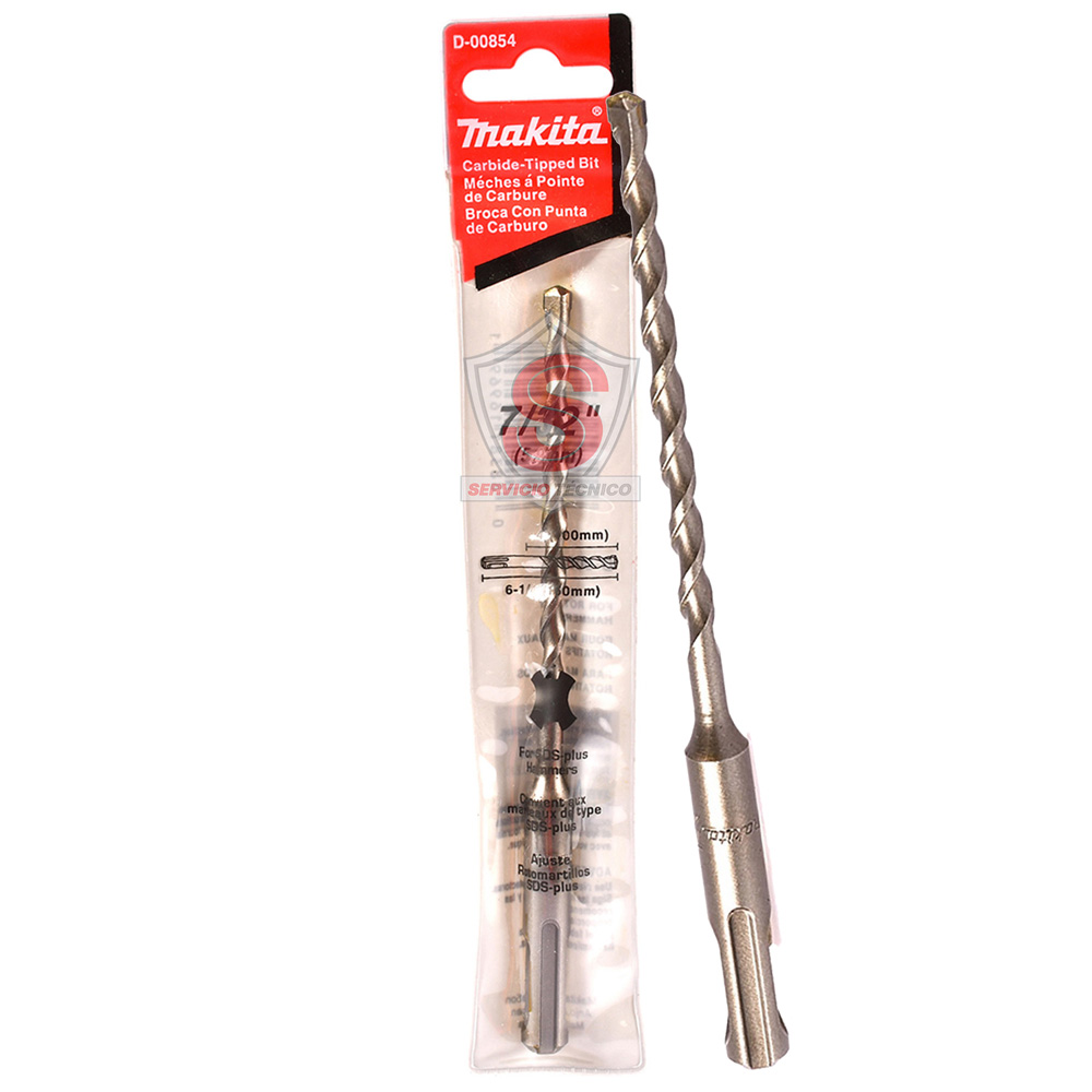 Broca Concreto Sds-plus 7/32 X 6-1/4 Makita D-00854 Original