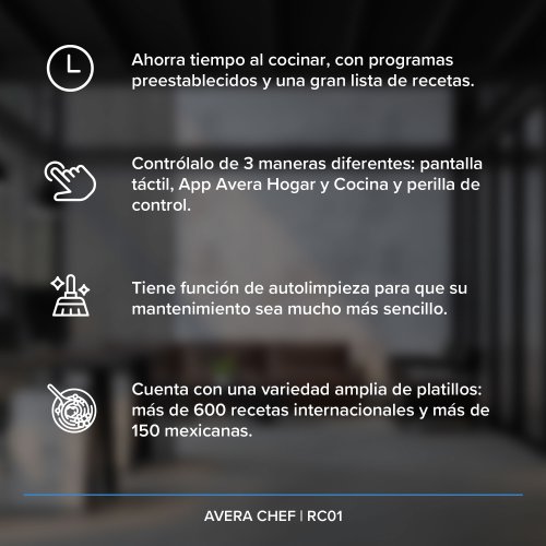 Chef Robot De Cocina WiFi Recetas Incluidas Avera RC01