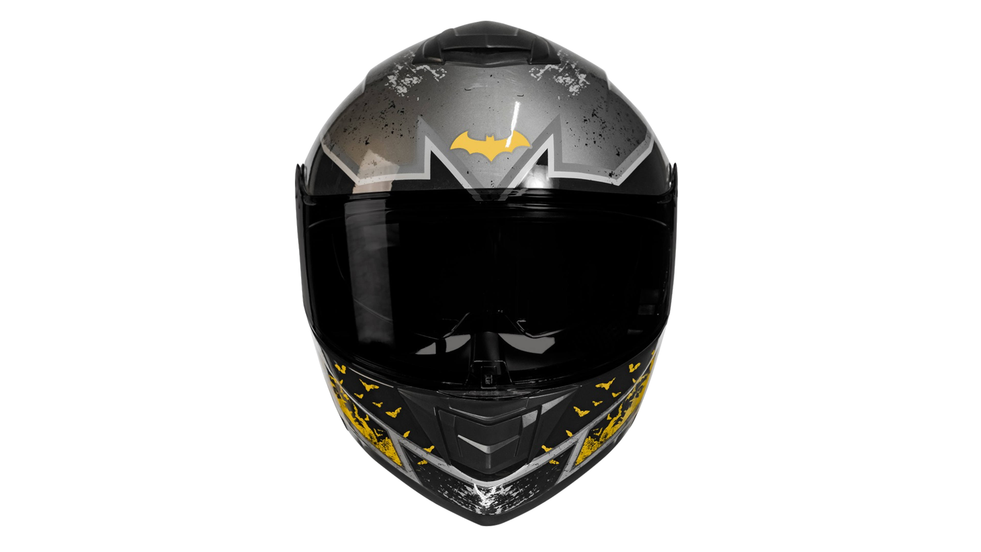CASCO KOV BATMAN ZERO AMARILLO ABATIBLE CON LED DC COMICS