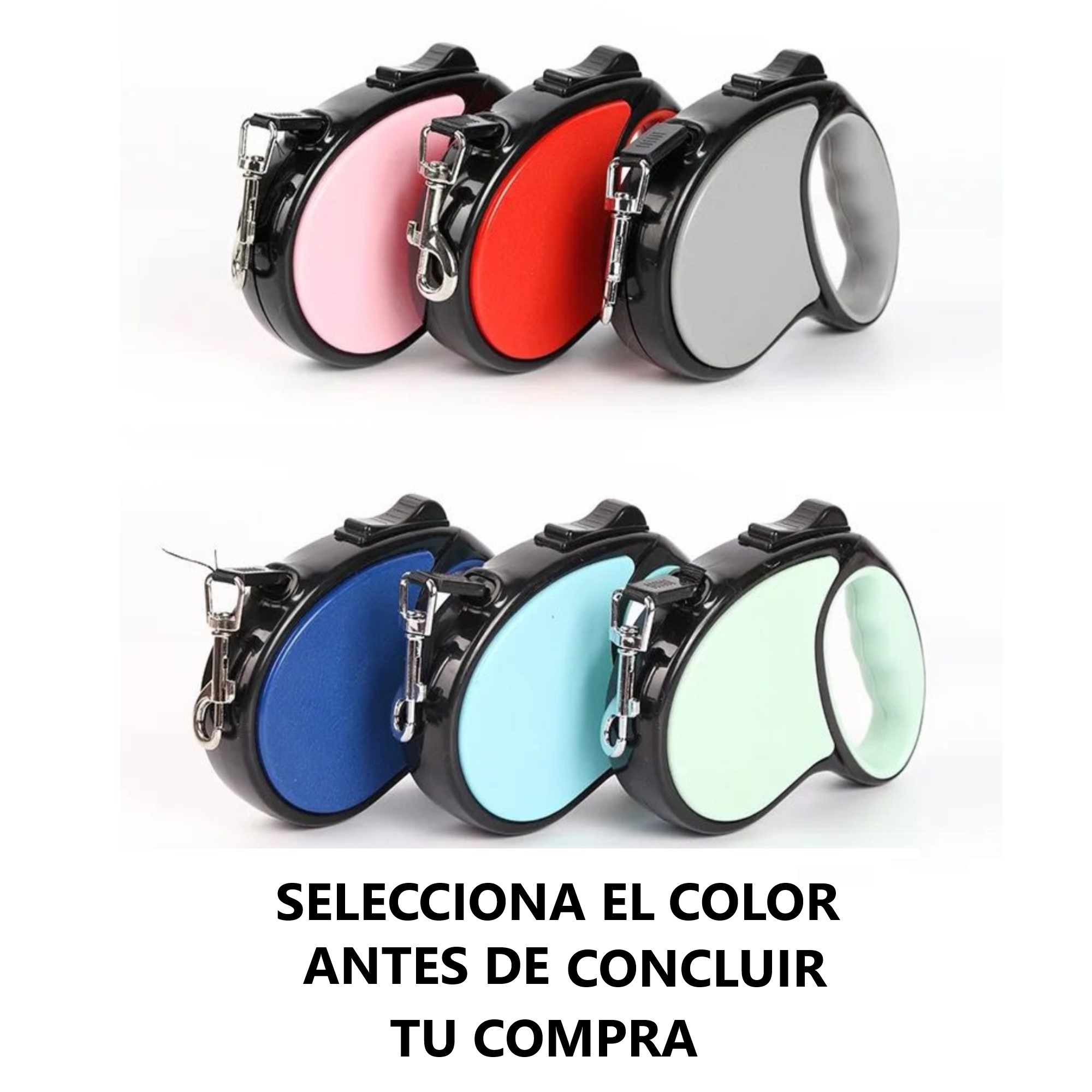 Correa Retráctil Para Perros Durable 5 Mts Hasta 15 Kg